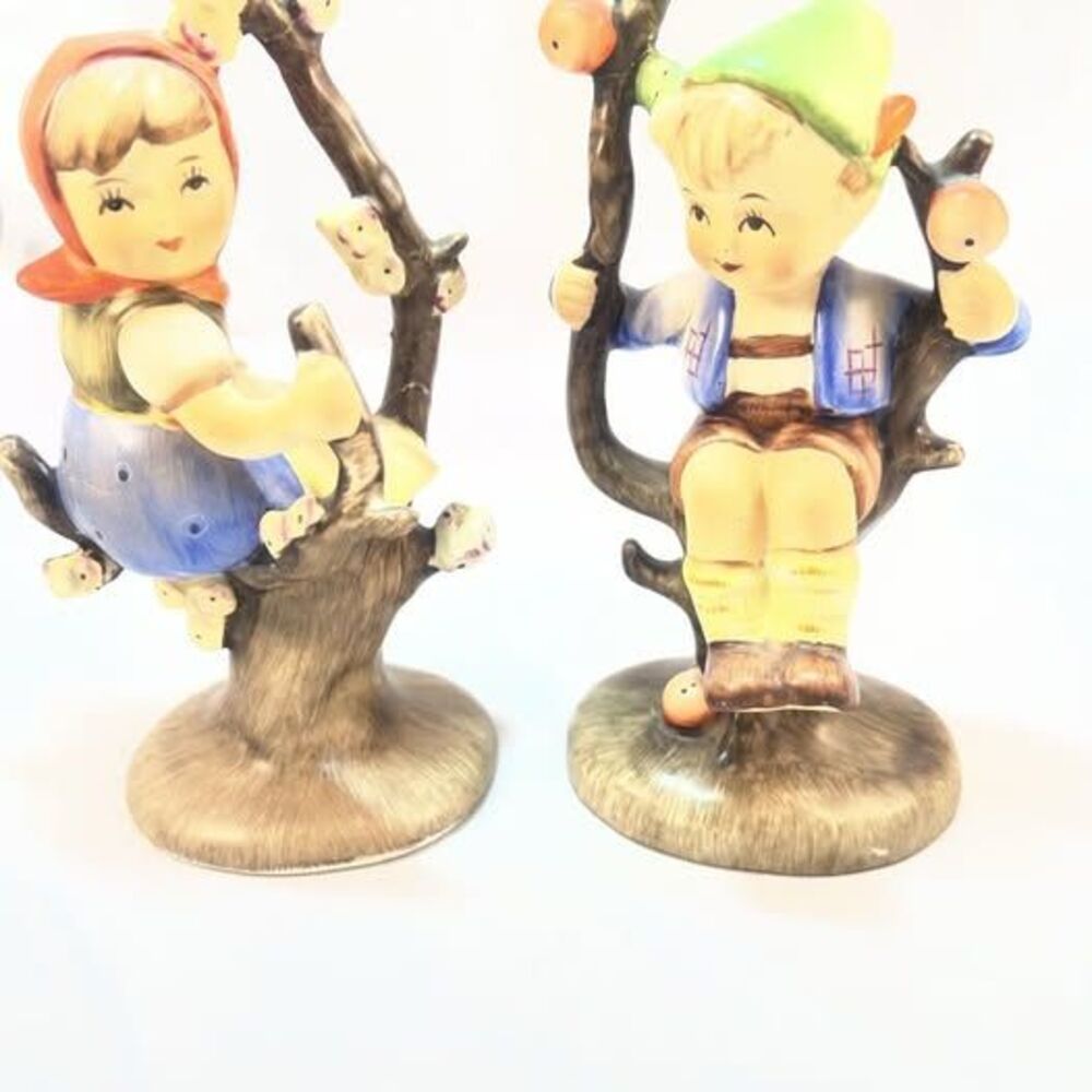 NAPCO 'Romance' Figurines Pair -- Boy & Girl in Apple Trees, 6 In., Enchanted Or
